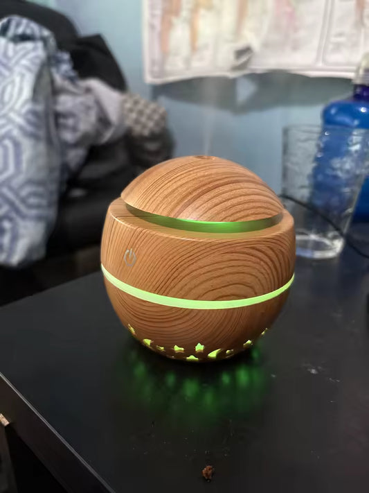 Umidificador de ar de madeira purificador USB