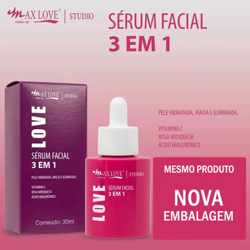 Kit c/ 3 Sérum Max Love Vitamina C + Sérum 3 em 1